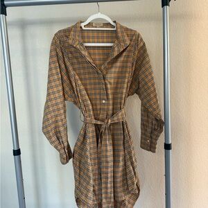 Burberry Belted Shirt Dress